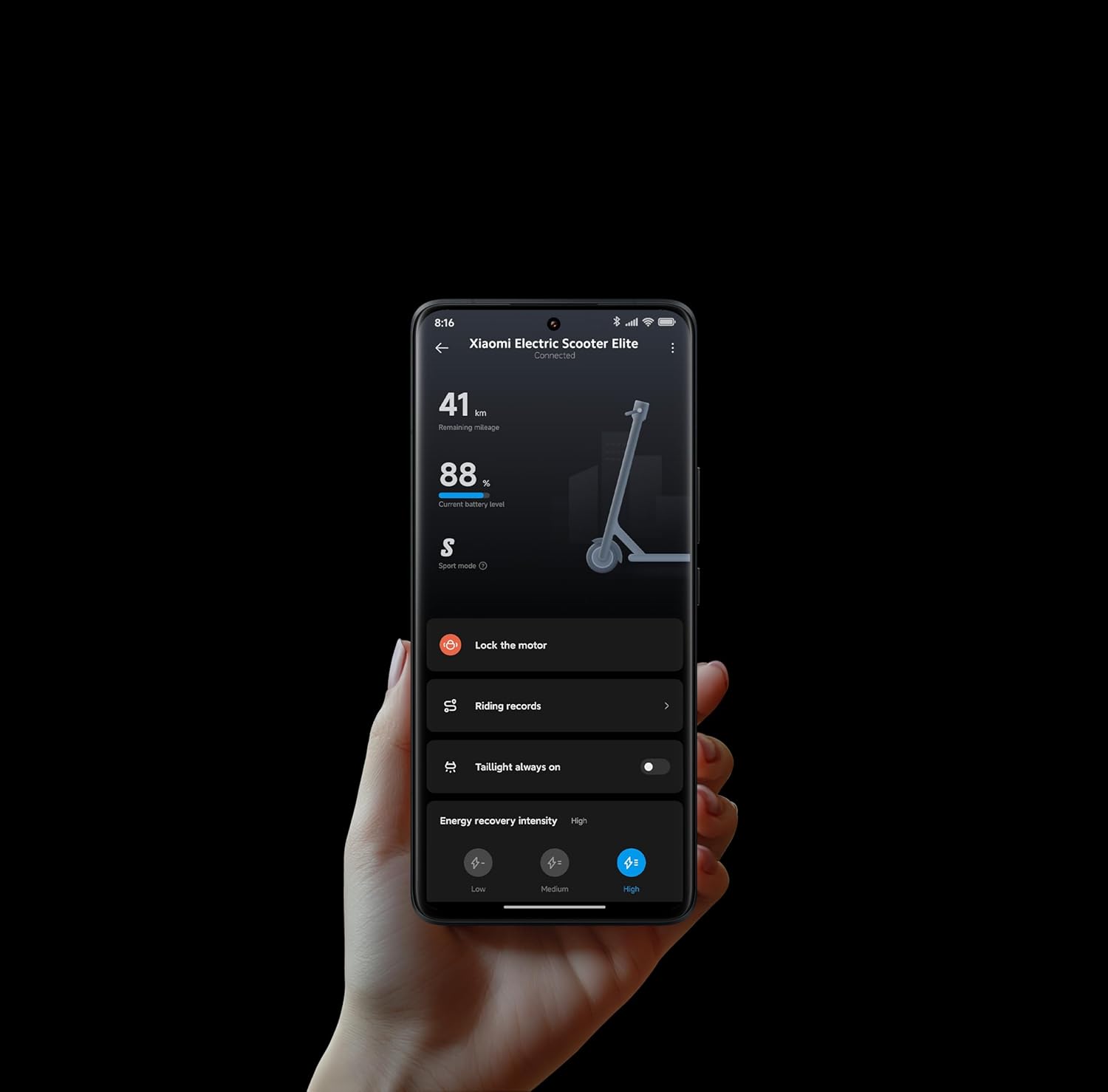Xiaomi Electric Scooter Elite 45km Travel Range, 25km/h Max Speed, IPX5