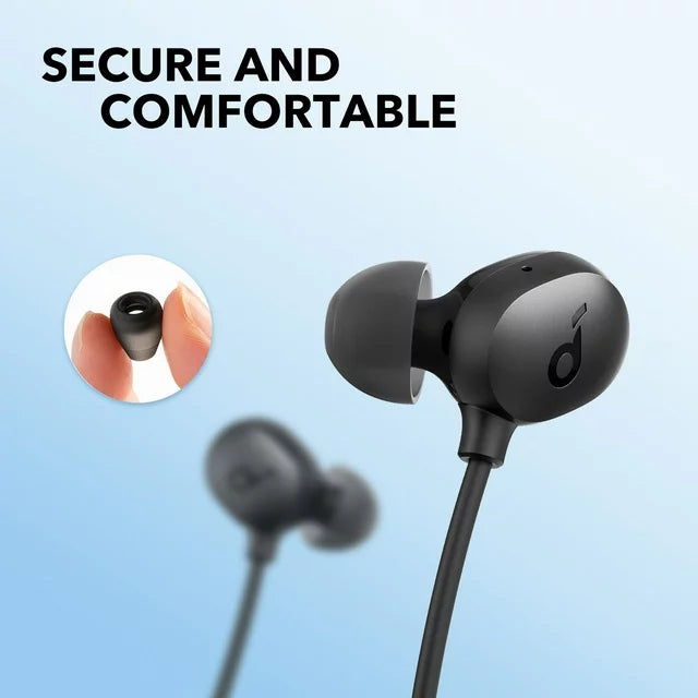 Anker Life U2i Wireless Neckband Headphones, 22-Hour Playtime, 10mm Drivers, IPX5, Black