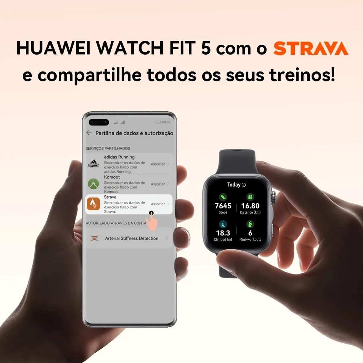 HUAWEI WATCH FIT 5 Smart Watch, 1.82" AMOLED Display, Built-in GPS, Bluetooth Calling, Heart Rate Monitoring, Up to 10-Day Battery Life, Android & iOS Compatible