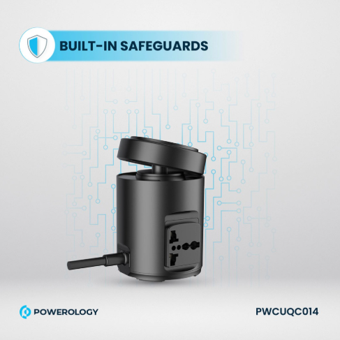 Powerology Magsafe Power Hub PD 65W 2X Universal Sockets 2200W