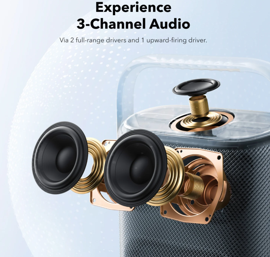 Motion X500 | Surround Sound Bluetooth Speaker, Immersive Spatial Audio, 3X More Detail, 3 Fresh Finishes to Match Any Style, Great Sound, Portable Size, Fully Waterproof