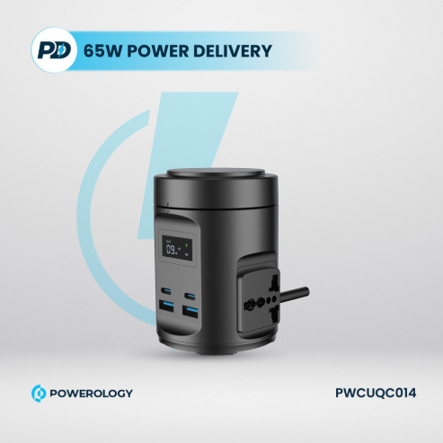 Powerology Magsafe Power Hub PD 65W 2X Universal Sockets 2200W