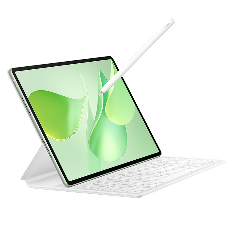 Huawei MatePad 12 X 2025 PaperMatte Edition tablet with 12-inch display, 13MP camera, 10100mAh battery, and smart keyboard.