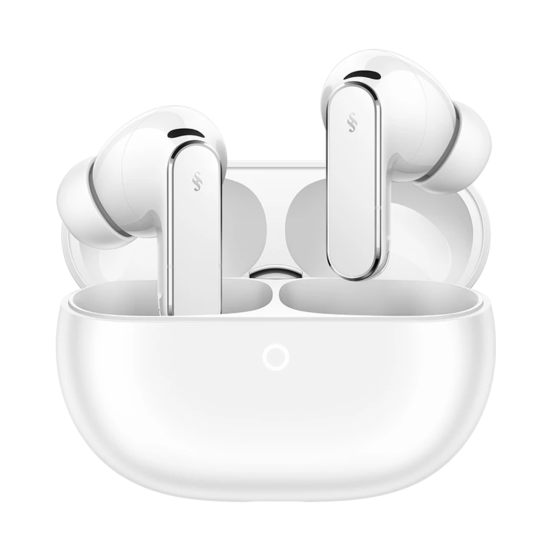 Huawei FreeBuds Pro 5 earbud with dual-engine active noise cancellation and immersive sound, IP57 waterproof rating, in black.