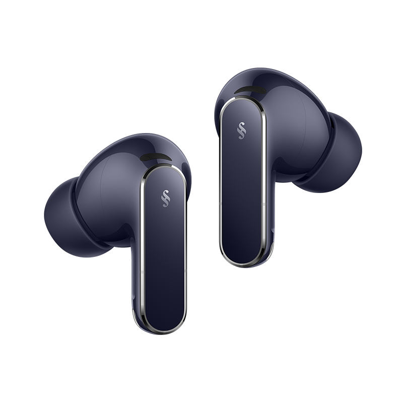 Huawei FreeBuds Pro 5 wireless earbuds with dual-engine active noise cancellation and sleek black design.