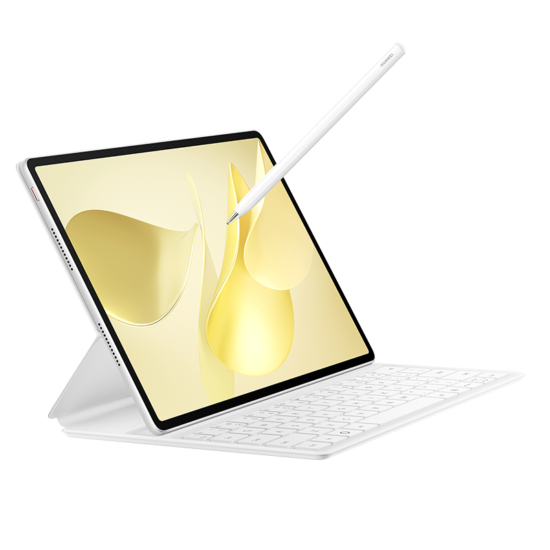 Huawei MatePad 12 X PaperMatte Edition tablet with 12-inch display, 13MP camera, 10100mAh battery, and smart keyboard.