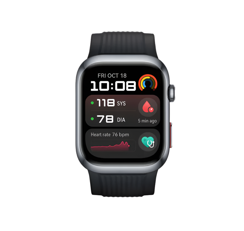 Huawei Watch D2 , 1.82 "AMOLED Screen ,Bluetooth 5.2, Water-Resistant , Fluoroelastomer Strap - Black Body / Black Strap