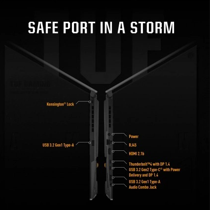 ASUS TUF F15 FX507VV-LP156W Gaming Laptop - Intel Core i7-13620H, 16GB DDR5, 1TB SSD, NVIDIA RTX 4060 8GB, 15.6-inch FHD 144Hz, Win11