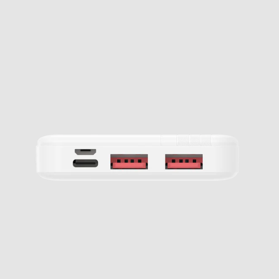 iPower Fast Charging Power Bank 10000mAh battery capacity Charge up to 3 devices simultaneously USB-C PD fast charging up to 20W and USB-A 22.5W 2 USB-A ports, 1 USB-C port and 1 Micro USB port LED fast charging indicator USB-C to USB-A cable included