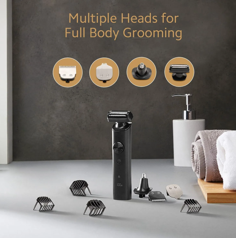 Xiaomi Grooming Kit Pro Men’s Waterproof Beard Trimmer & Electric Shaver | Full Body Grooming Set – Black