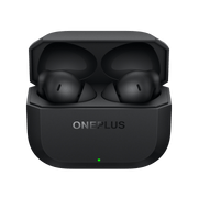 OnePlus Buds 3R in ash-black with 12.4mm drivers, showing their compact design and charging case against a white background.