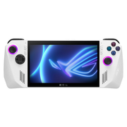 ASUS ROG Ally gaming handheld console with 7-inch FHD display, AMD Ryzen Z1, 512GB storage, in white color.
