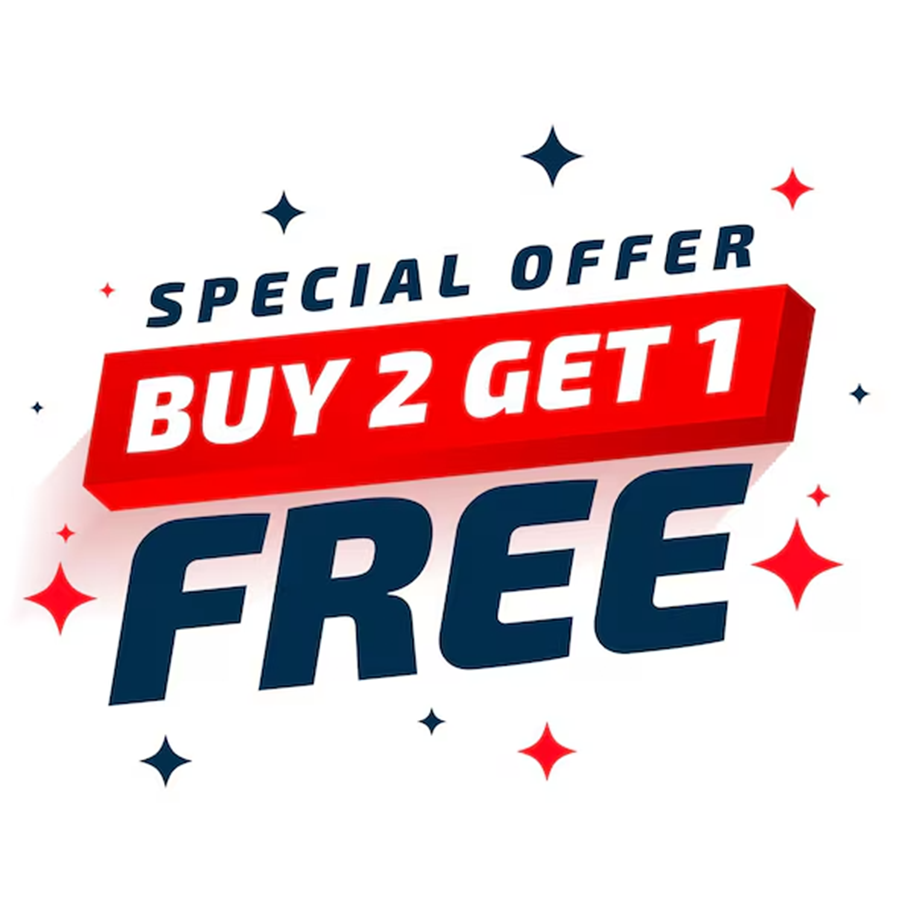 Buy 2 Get 1 Free