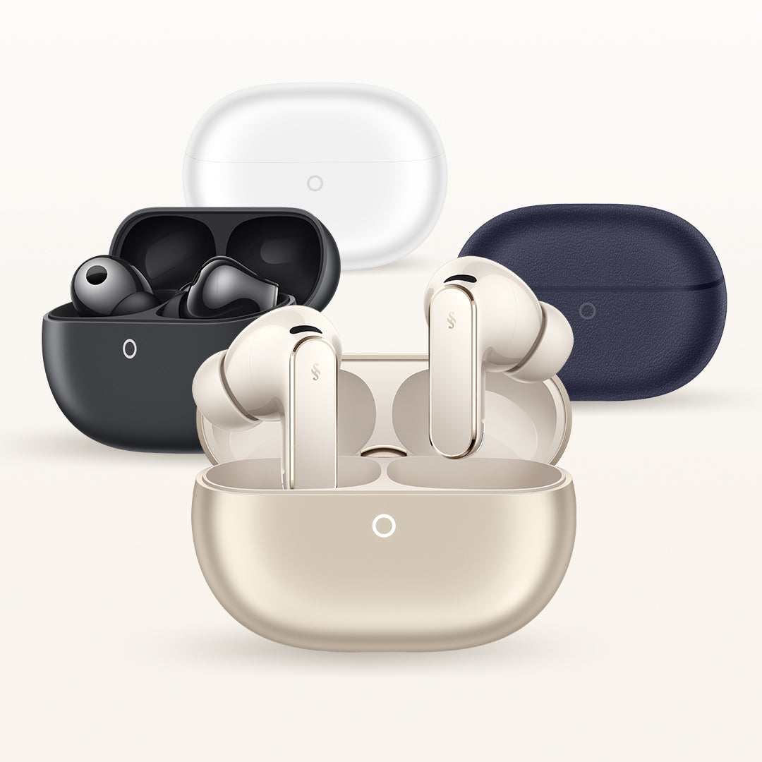 Huawei FreeBuds Pro 5 earbuds featuring dual-engine active noise cancellation and sleek design, with IP57 water resistance.