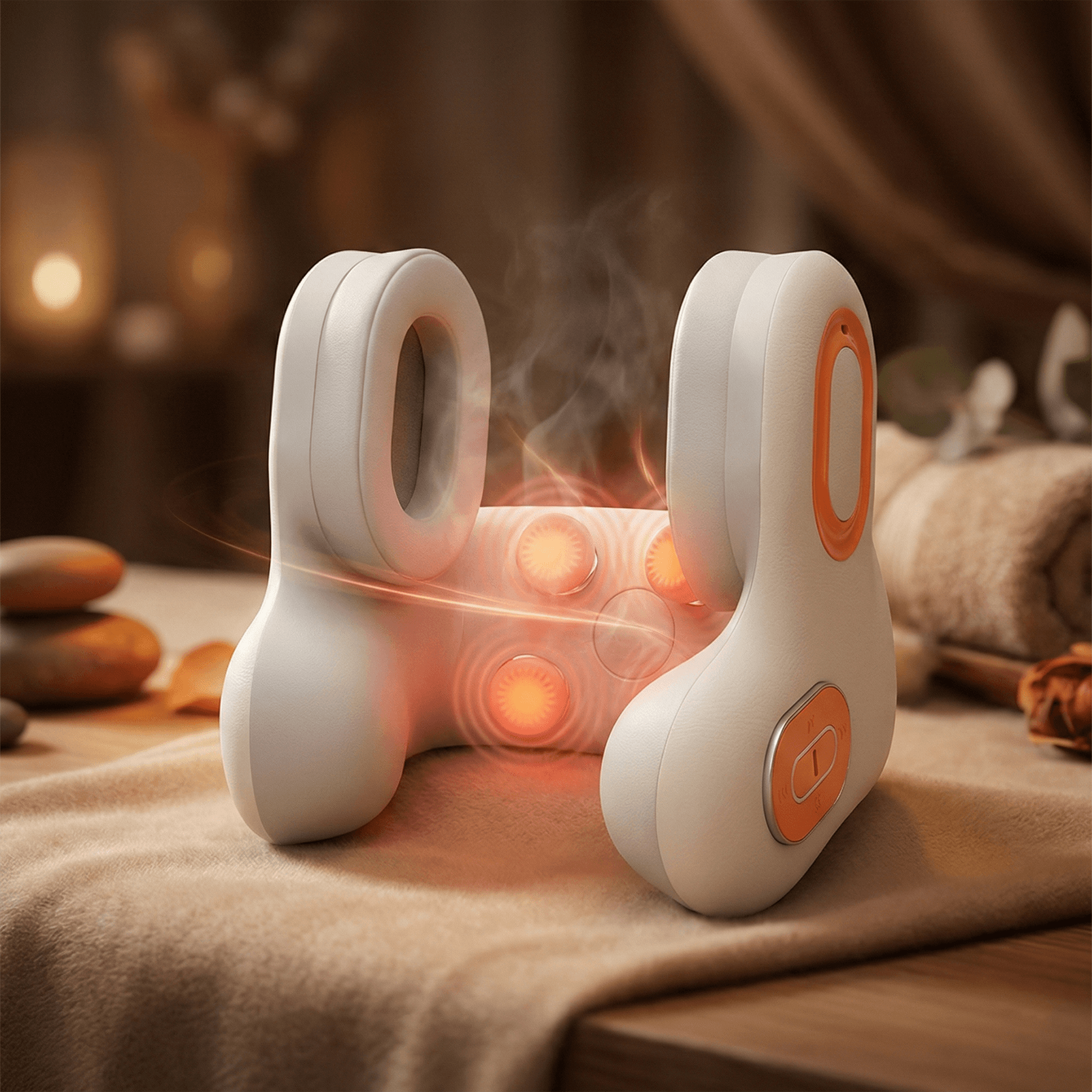 Porodo Lifestyle Zen Comfort Neck Pillow with 3D ANC Headphones - Khaki