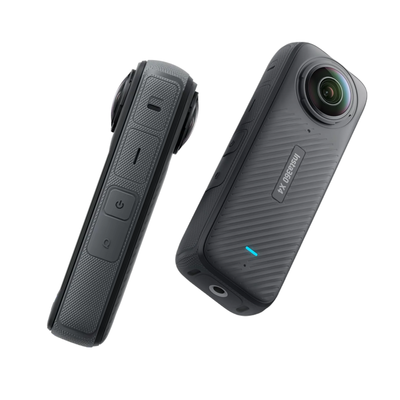 Insta360 X4 8k Waterproof 360 Action Camera, 4K Wide-Angle Video, Invisible Selfie Stick Effect, Removable Lens Guards, 135 Min Battery Life, AI Editing, Stabilization, for Sports, Travel, Outdoor