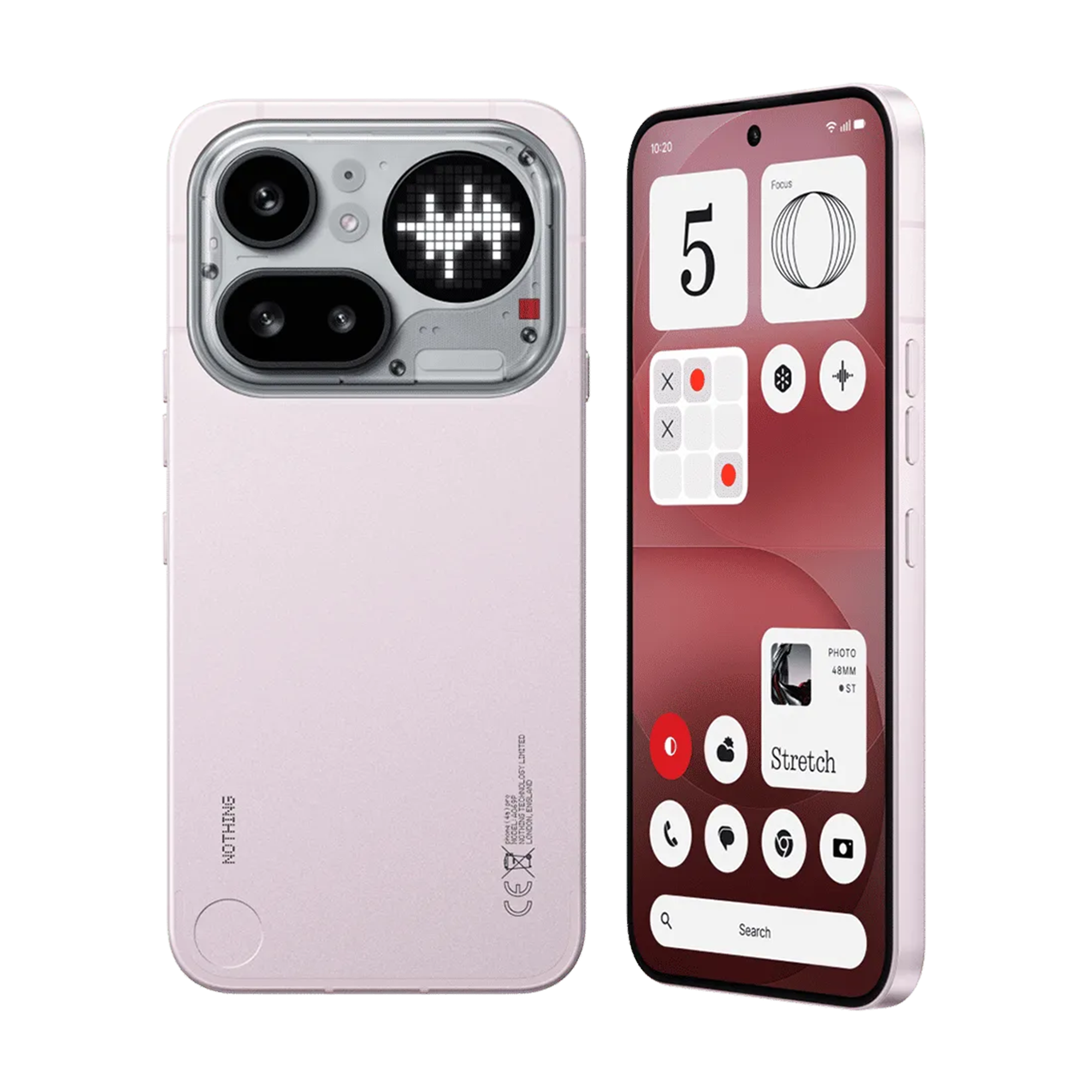 Nothing Phone 4a Pro smartphone with pink back, 6.83-inch AMOLED display, 144Hz refresh rate, 50 MP camera, IP65 rating