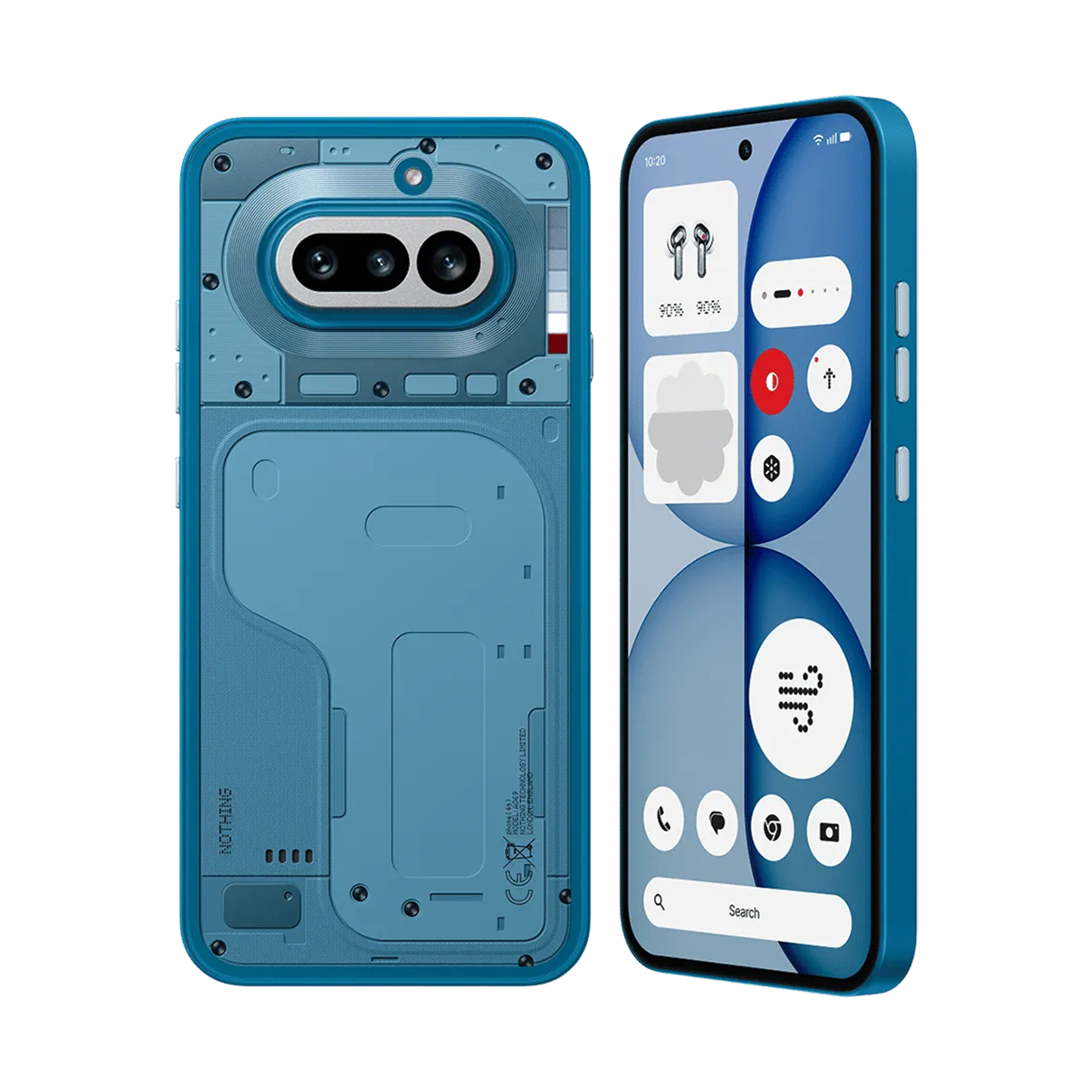 Nothing Phone (4a) 5G smartphone with 6.78-inch AMOLED display, 50 MP camera, Snapdragon 7s Gen 4, in Egypt Blue color.