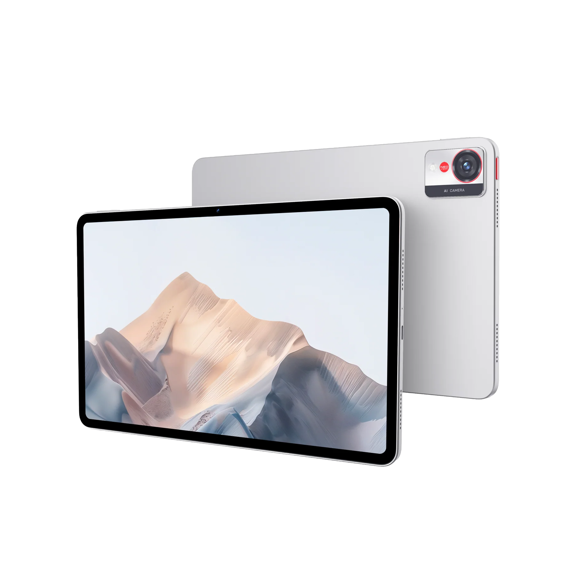 ZTE Nubia Pad Pro tablet with 10.9-inch display, silver finish, showcasing screen and sleek design.