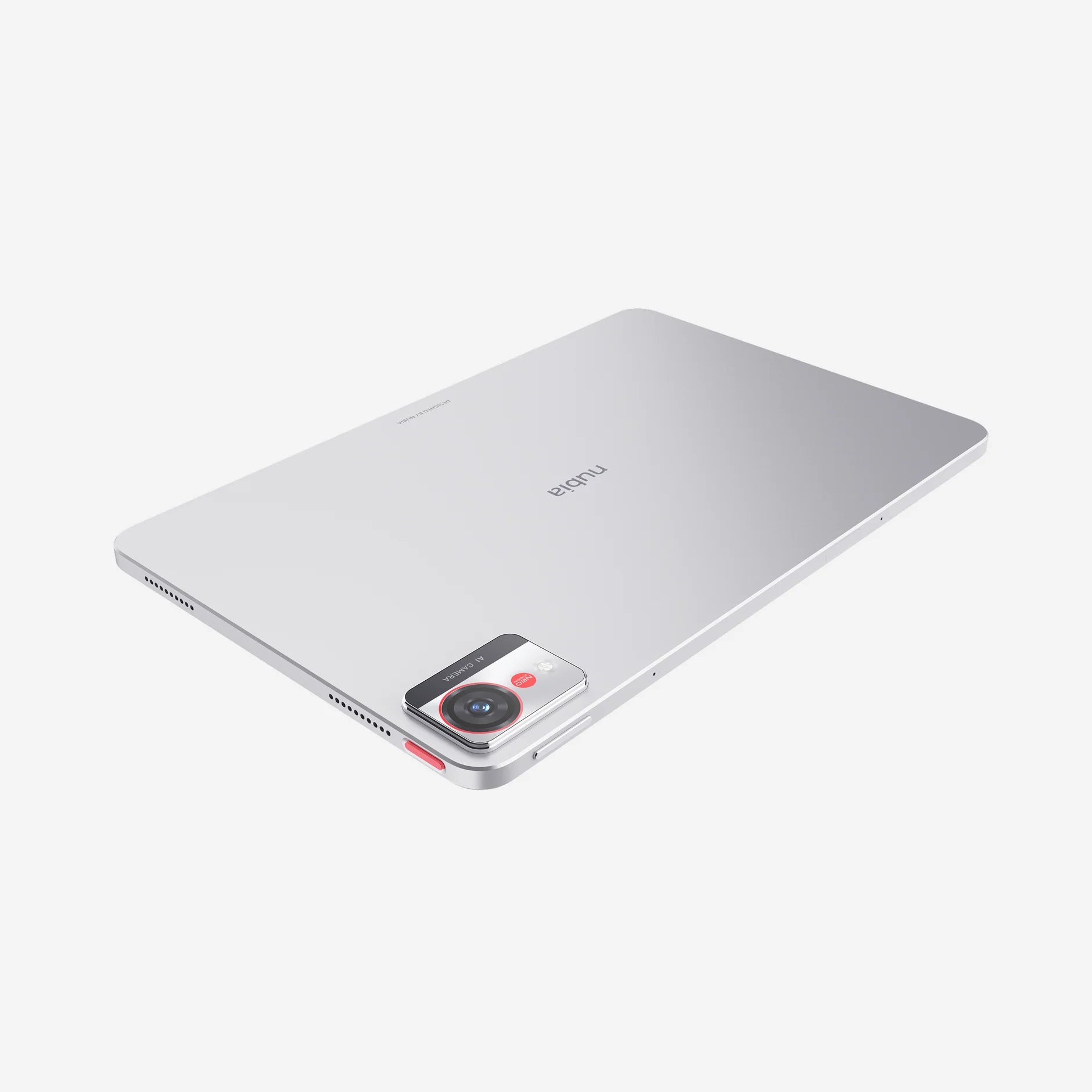ZTE Nubia Pad Pro tablet with 10.9-inch display, silver color, showcasing sleek design and screen details.