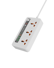 Porodo 3 AC 4 USB-A & USB-C PD 20W Multi-Port Super Hub 2M UK