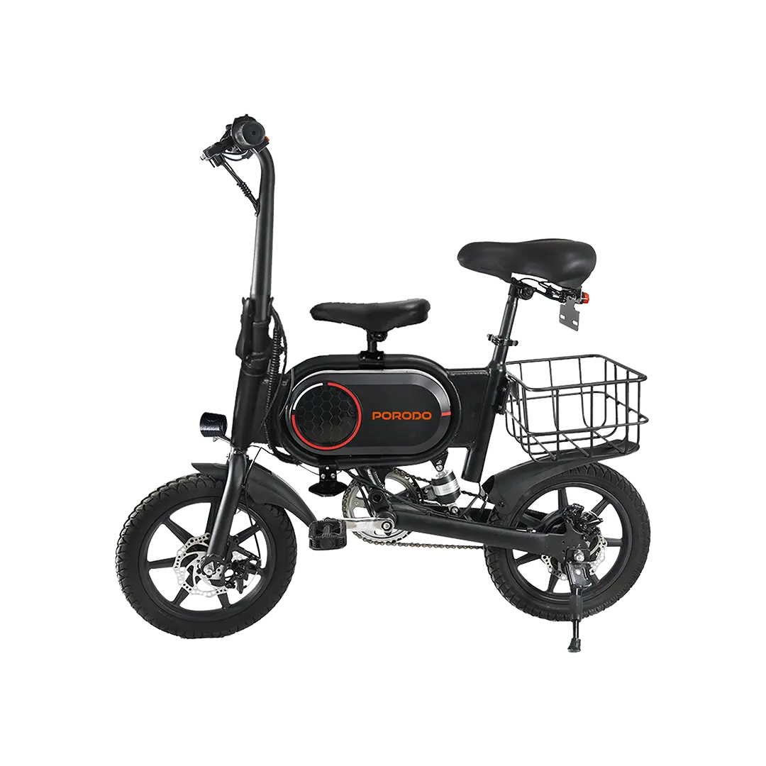 Porodo Lifestyle 350W Electric Bike Foldable with Baby Seat