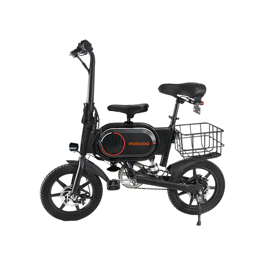 Porodo Lifestyle 350W Electric Bike Foldable with Baby Seat