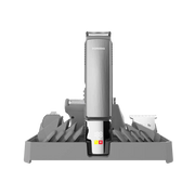 Porodo Lifestyle 14-in-1 trimming kit in silver with multiple attachments for grooming and trimming facial and body hair.