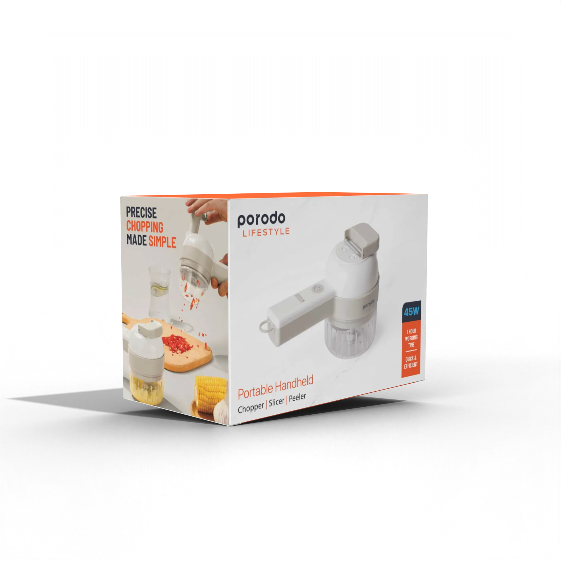 Porodo LifeStyle 45W 4in1 Portable Food Chopper 1200mAh