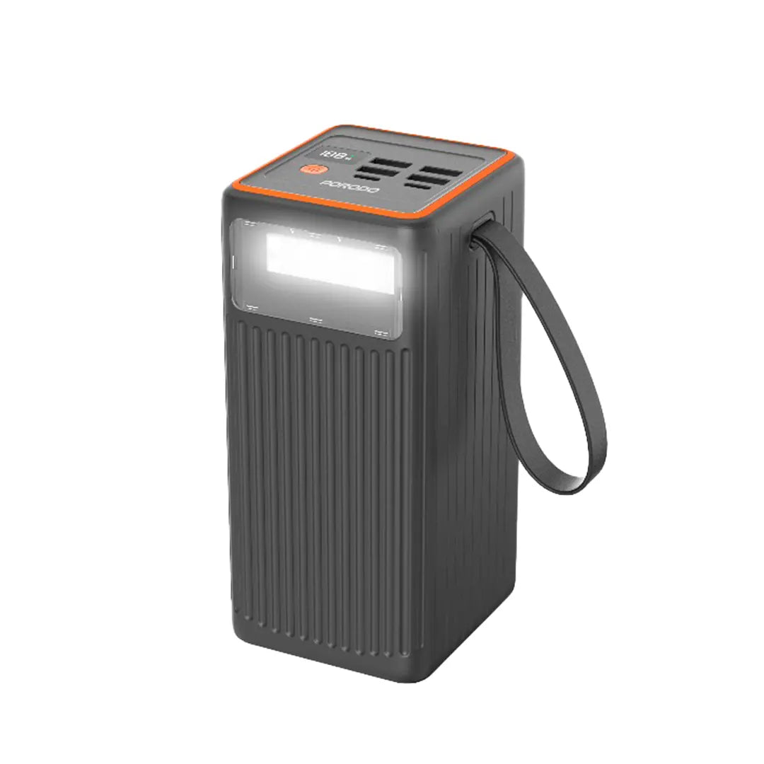 Porodo PD65W Power Bank 60000mAh with Flashlight - Black
