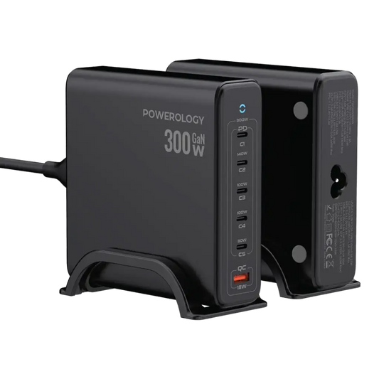 Powerology Volt-X GaN Powerology Volt-X GaN 300W Smart Desktop Charger - BlackSmart Desktop Charger