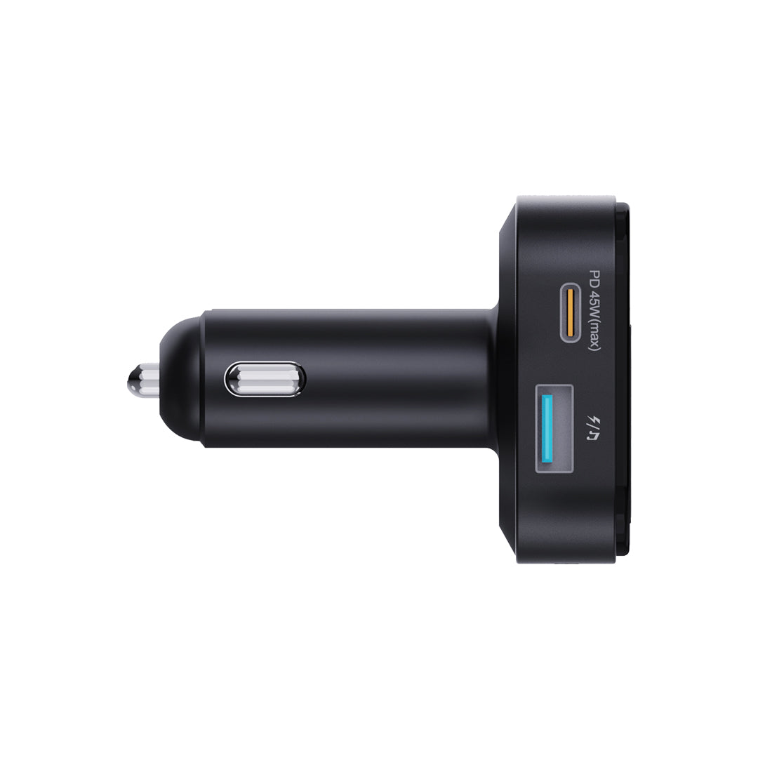 Porodo Dual Microphone FM Transmitter & Charger - Black