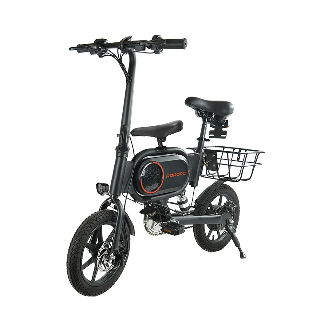 Porodo Lifestyle 350W Electric Bike Foldable with Baby Seat