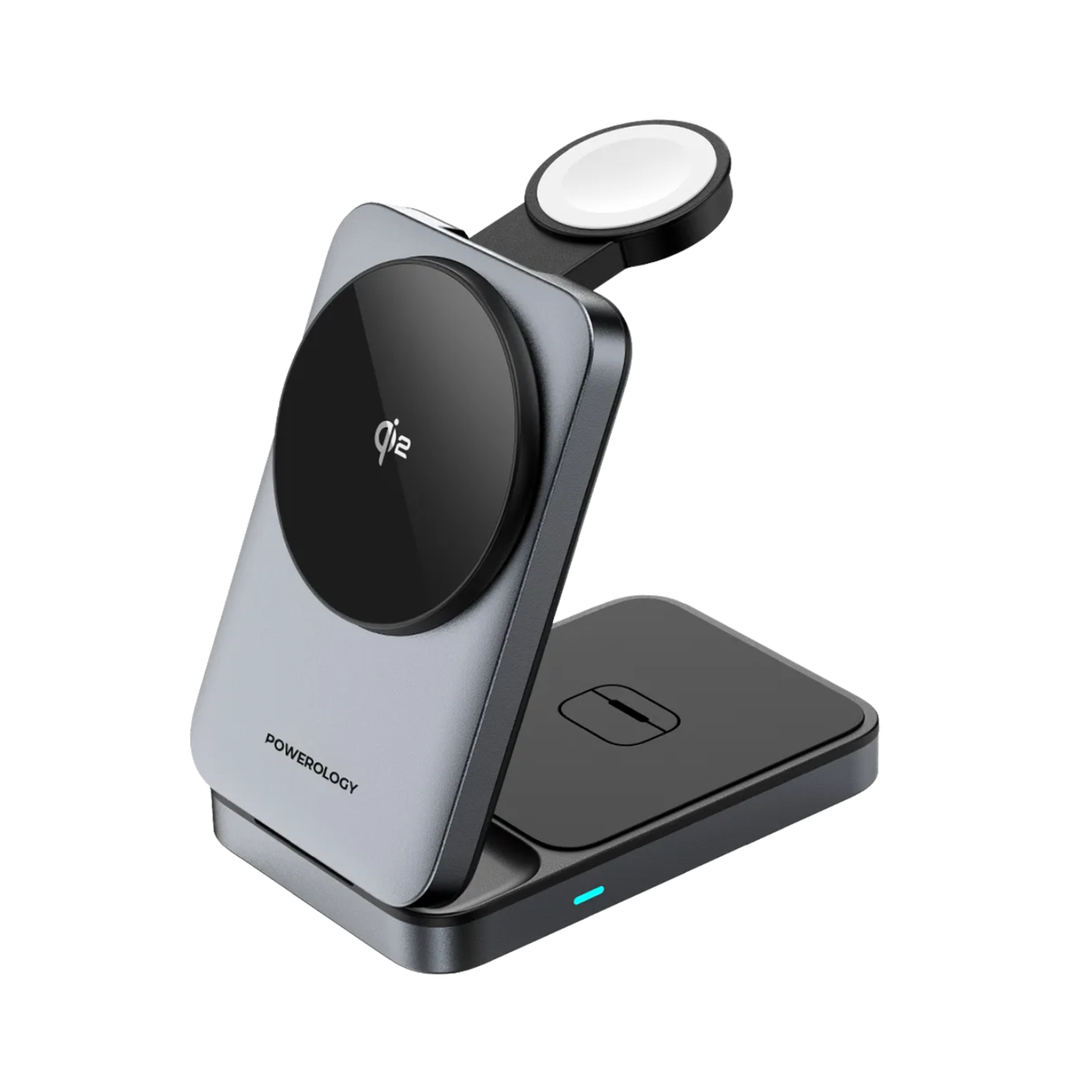 Powerology Qi2 Fast Charging Multi-Device Hub 15W 2 in 1 - Gray ...