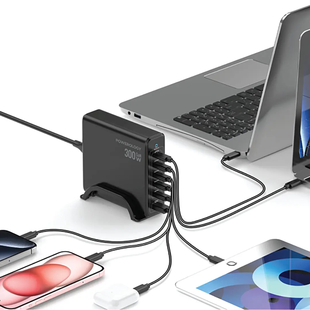 Powerology Volt-X GaN Powerology Volt-X GaN 300W Smart Desktop Charger - BlackSmart Desktop Charger