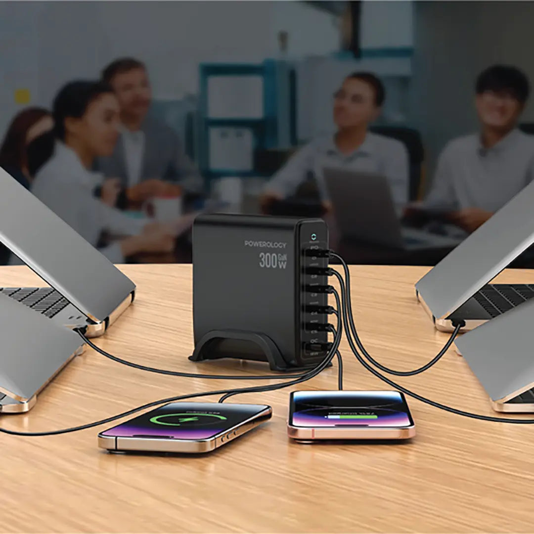 Powerology Volt-X GaN Powerology Volt-X GaN 300W Smart Desktop Charger - BlackSmart Desktop Charger