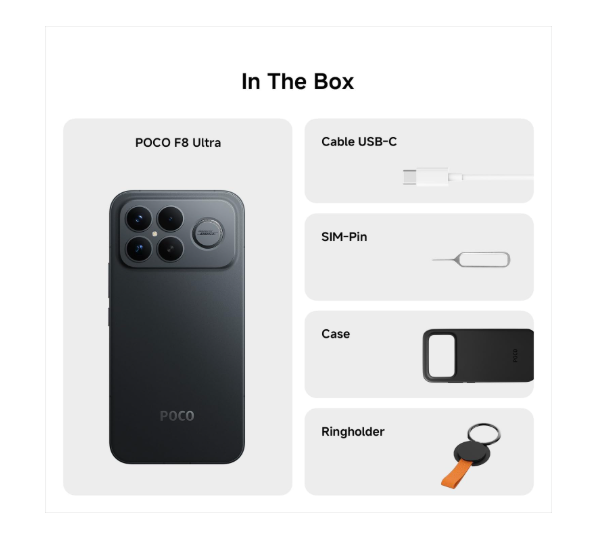 Xiaomi Poco F8 Ultra 5G 6.9" AMOLED 2560Hz PWM, 120Hz, Dolby Vision, Snapdragon 8 Elite Gen 5 (3 nm),50 MP, f/1.7 Camera, Stereo Speakers Tuned by Bose, IP68 - Smartkoshk Stores