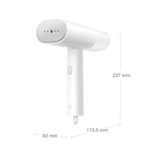 Xiaomi MIJIA handheld garment steamer with ergonomic handle and steam nozzle for quick fabric steaming.