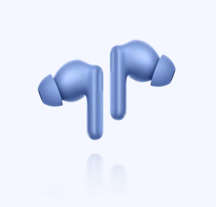OnePlus Buds 3R wireless earbuds with 12.4mm drivers, AI noise cancellation, low latency, dual-device connect, and water resistance.