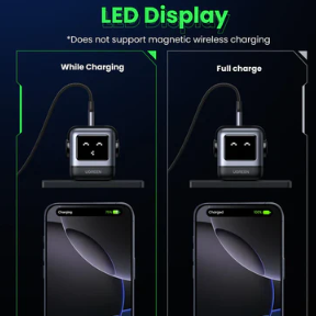 Ugreen Nexode RG 65W 3-Port Robot Gan Fast Charger - Black