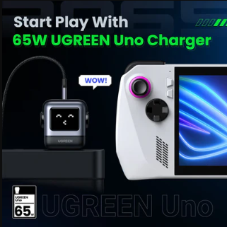 Ugreen Nexode RG 65W 3-Port Robot Gan Fast Charger - Black