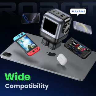 Ugreen Nexode RG 65W 3-Port Robot Gan Fast Charger - Black