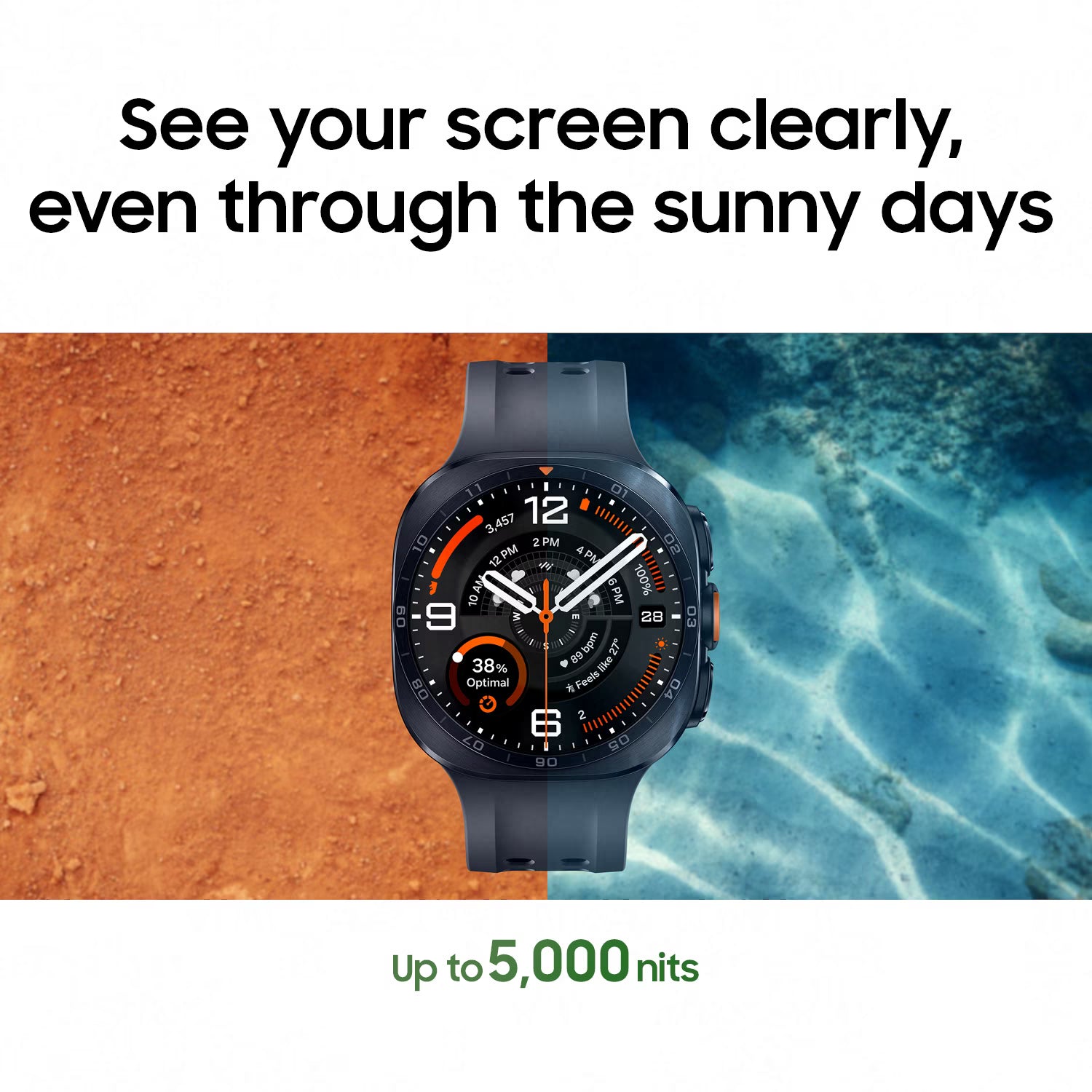 Samsung Galaxy Watch Ultra 2 47mm Smartwatch, AMOLED Display, Titanium Design, Built-in GPS, Bluetooth Calling, Advanced Health & Fitness Tracking, Water Resistant, Long-Lasting Battery