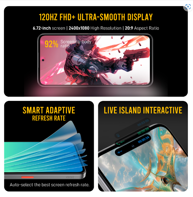 ZTE nubia Neo 2 - 6.72 inches - Unisoc T820 (6 nm) - 6000 mAh - 33W wired - Android 14 - Dual SIM