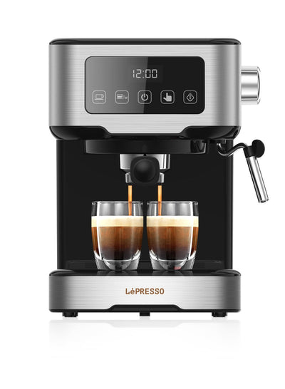 LePresso Dual Drip ‏Barista Digital Coffee Machine with ‏15 bar Pressure Pump and Capsule ‏Filter