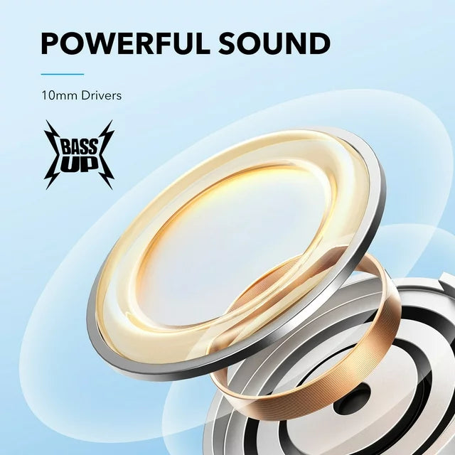 Anker Life U2i Wireless Neckband Headphones, 22-Hour Playtime, 10mm Drivers, IPX5, Black