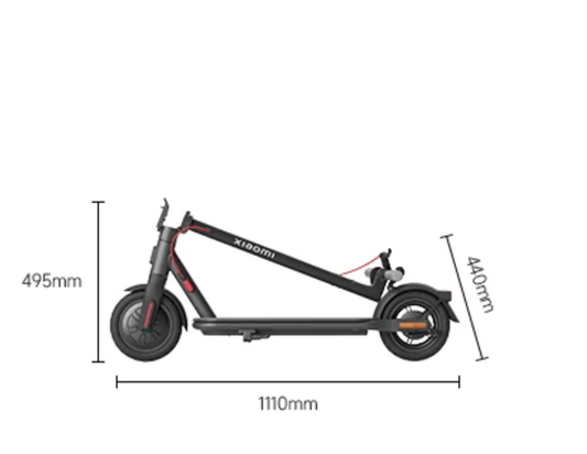 Xiaomi Electric Scooter 4, 25km/h Max. speed, All-round upgraded sizes, 600W  Max. power, Dual brake system Front E-ABS + rear disc brake,