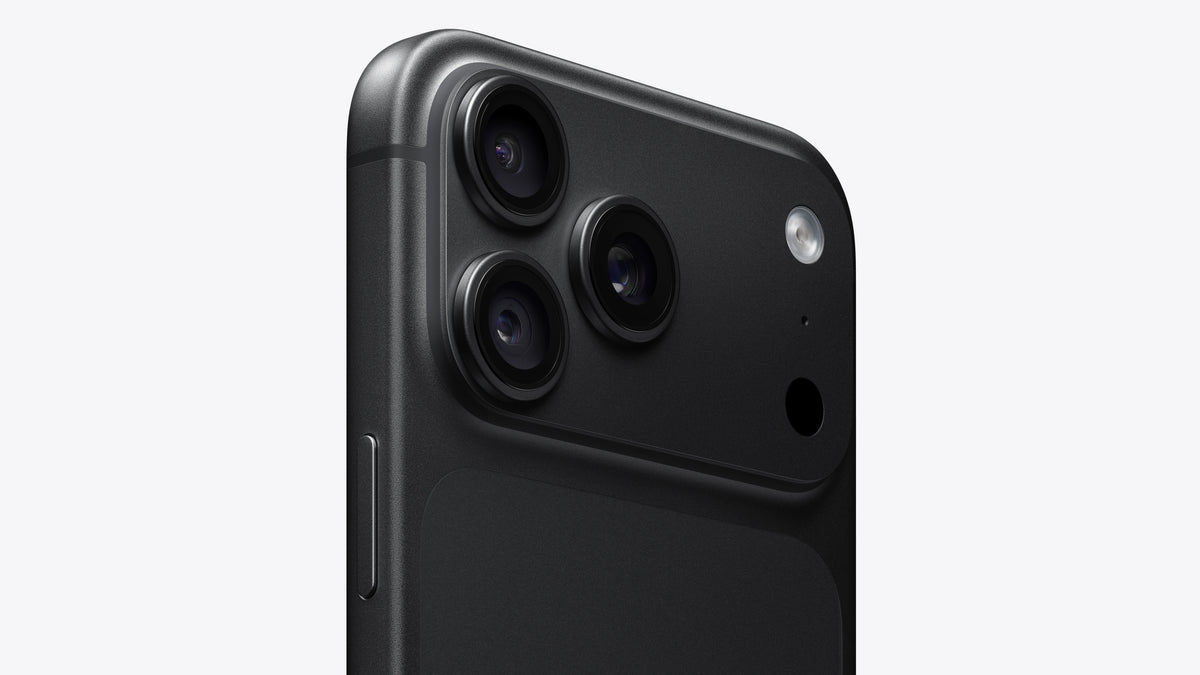 Black Apple iPhone 18 Pro Max smartphone displaying its 6.9-inch Super Retina XDR OLED screen with a sleek finish.