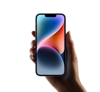 iPhone 14 Plus,6.7 inch,A15 Bionic chip with 5-core GPU, Up to 26 hours video playback footnote ⁵,  Aluminum with glass back.