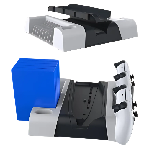 Dobe Cooling Stand with Charging Station for PS5/Pro/PS5 Slim (Physical and Digital) - White